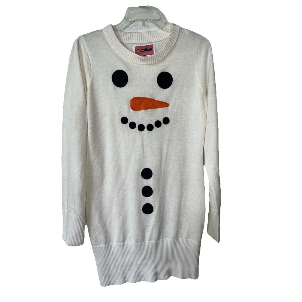 Tipsy Elves Womens Snowman Sweater Dress‎ Size Medium Winter Christmas Holiday